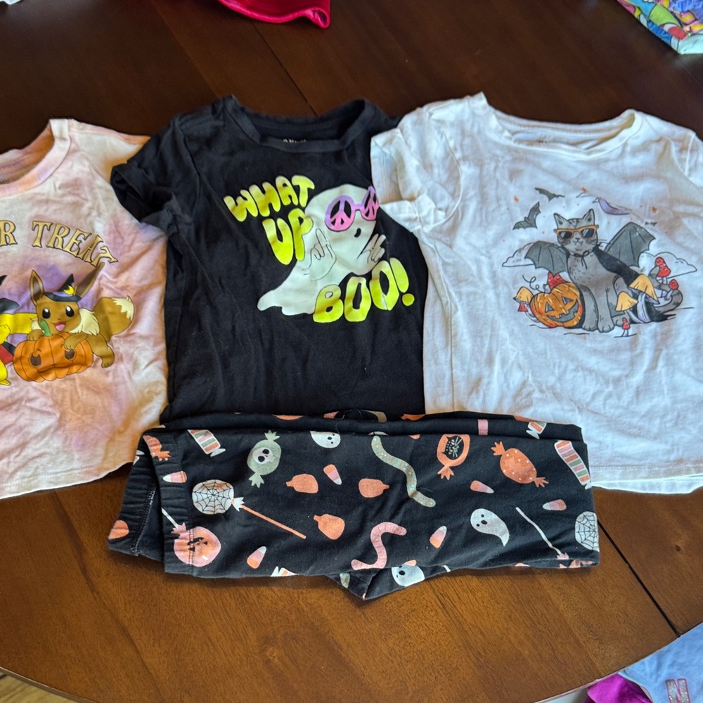 Halloween Themed Kids T-Shirts and Pants Set